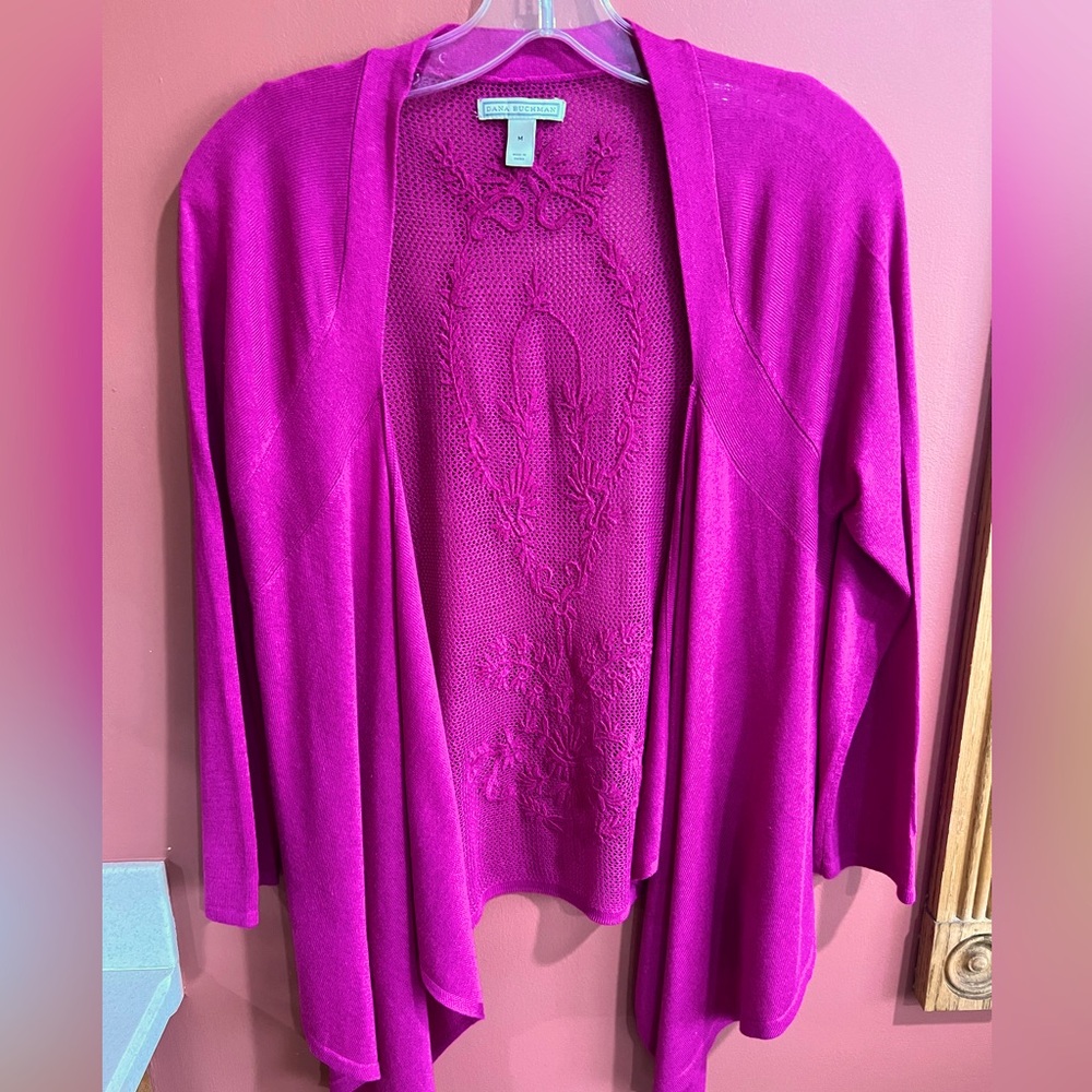 Lightweight Summer Shrug - Raspberry- M